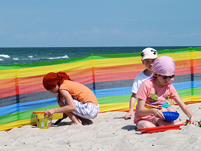 Im Sand Spielen und Spaß haben, dass gefiel uns sehr. Und zur Abkühlung ging es immer mal in die Kühle Ostsee hinein.