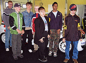 Daki, Ajub, Pierre, Kevin, Daniel, Toni und Erik